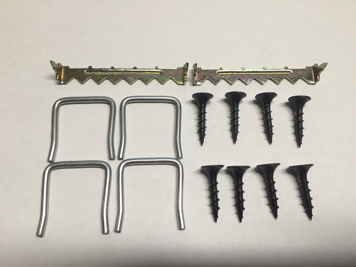 WrapTek Stretcher Bar Hardware Kit with screws, corner clips and braces – Made in USA